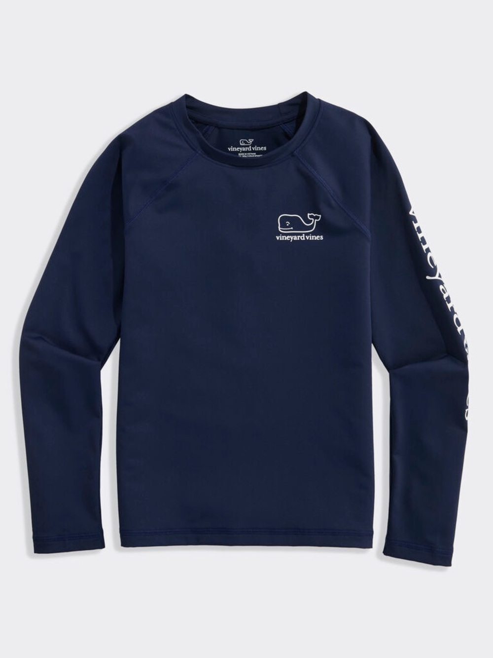 Vineyard Vines Navy Kids' Raglan Rashguard XL